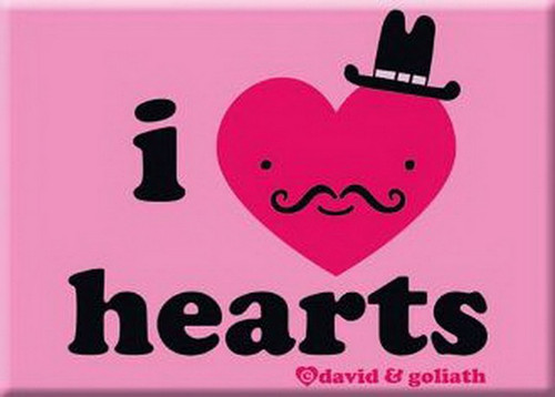 David and Goliath I Heart Hearts Magnet 29668DG