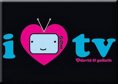 David and Goliath I Heart TV Magnet 29669DG