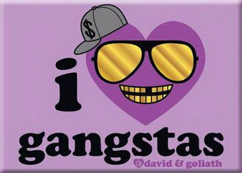 David and Goliath I Heart Gangstas Magnet 29673DG