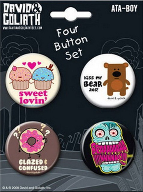 David and Goliath Sweets Zombie Button Set 81798BT4