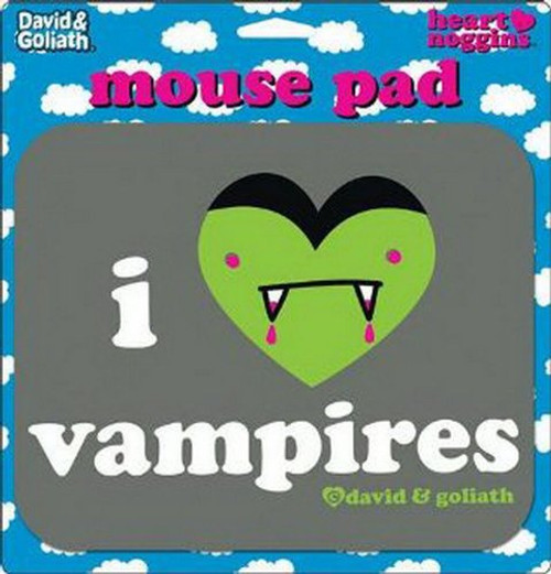 David and Goliath I Heart Vampires Mouse Pad 12090MP