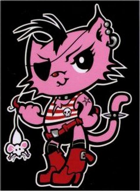 Good Kitty Bad Kitty Pink Mohawk Magnet BM1602