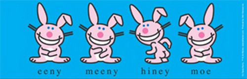 Happy Bunny Eeny-Meeny-Moe Sticker S-HB-0010