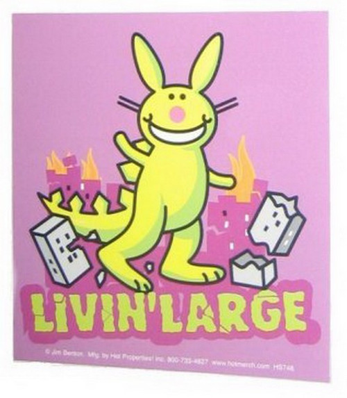 Happy Bunny Livin' Large Sticker