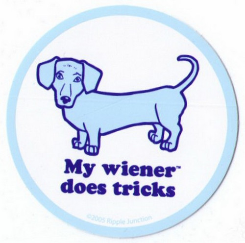My Wiener Does Tricks Sticker