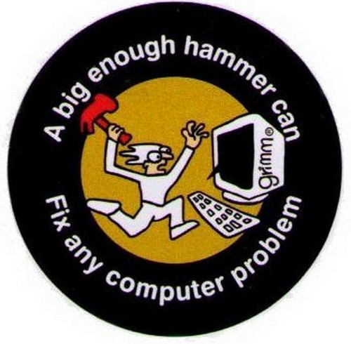Grimm Hammer Fix Computer Problem Button GB1838