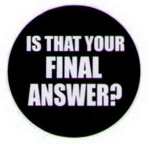 Is That Your Final Answer Button HB308