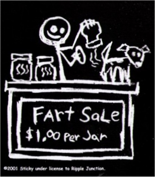 Fart Sale Dollar Per Jar Sticker