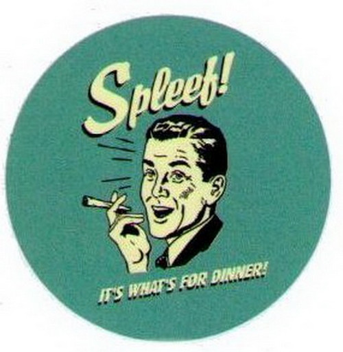 Retro Spoofs Spleef It's What's For Dinner Button BB1429