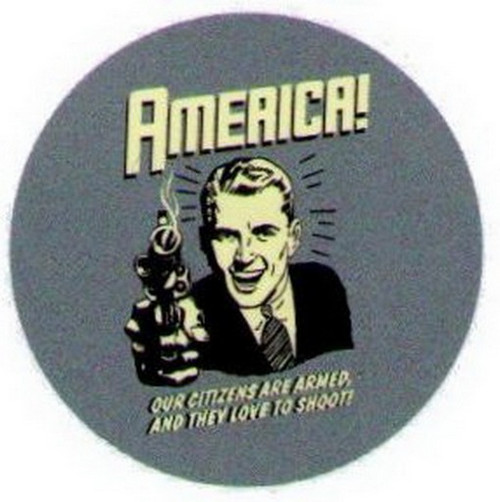Retro Spoofs America Love To Shoot Button BB1439
