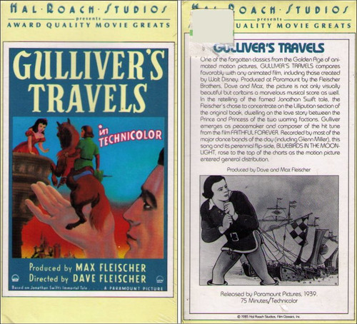 Gulliver's Travels Vintage (1985) VHS Tape - (Hal Roach Studios / Max Fleischer)