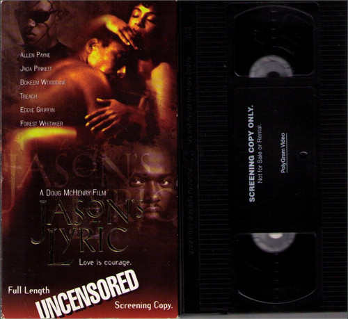 Jason's Lyric (1994) Screening Version VHS Tape - (Allen Payne / Jada Pinkett)