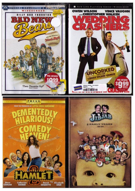 Bad News Bears / Wedding Crashers / Jib Jab / Hamlet 2 : Comedy DVD Lot - (4 DVDs)