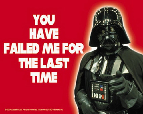 Star Wars Darth Vader You've Failed Me Sticker S-SW-0024