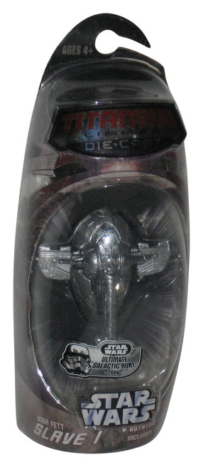 Star Wars Boba Fett Silver Slave 1 Titanium Series (2006) Die-Cast Toy Vehicle - (Damaged Packaging)