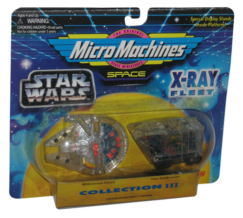 Star Wars III Micro Machines X-Ray Fleet Space Ship Toy Set - (Millenium Falcon & Jawa Sandcrawler)