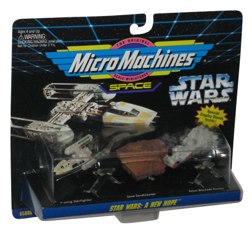 Star Wars Space A New Hope Micro Machines Toy Set - (Y-Wing Starfighter / Jawa Sandcrawler / Rebel Blockade Runner)