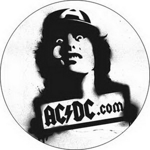 AC/DC Angus CU Button B-4834