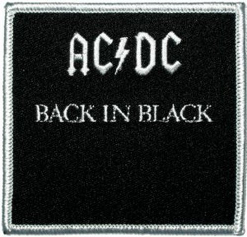 AC/DC Back in Black Embroidered Patch P-0533