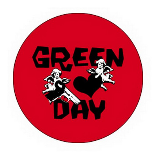 Green Day Cherubs and Guns Button B-1823