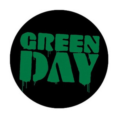 Green Day Drippy Logo Button B-2887