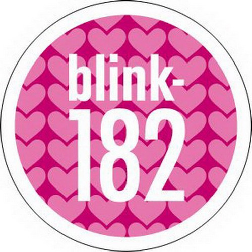Blink 182 Hearts Button B-0180