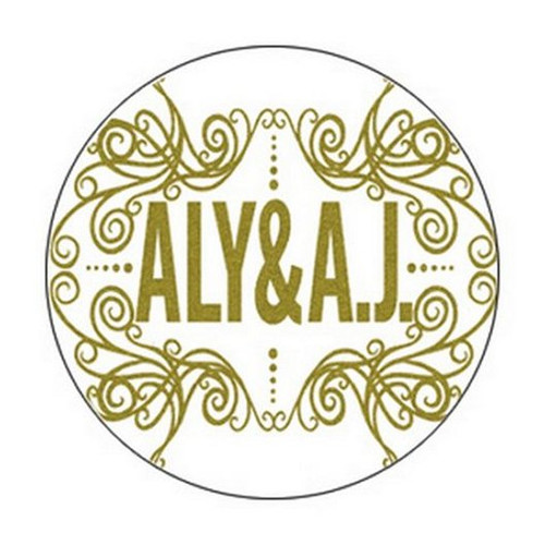 Aly & AJ Logo White 1-inch Button B-3765