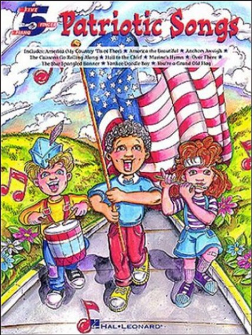 Patriotic Songs (Five Finger Piano) Paperback Music Notes Book