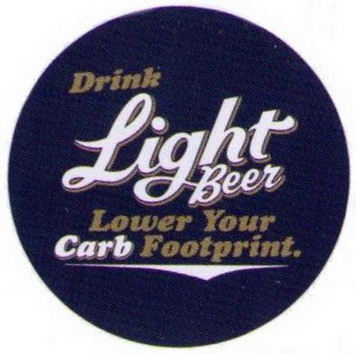 Drink Light Beer Carb Button NB4109