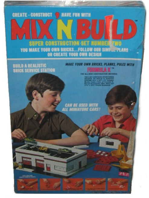 Mix N Build Funtime (1970) Vintage Brick Construction Building Toy Set