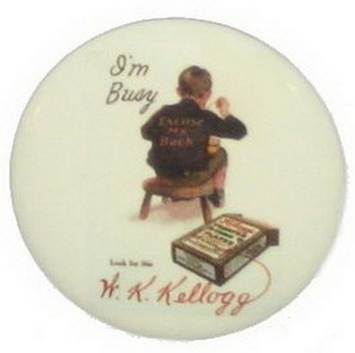 Kellogg's I'm Busy Look for This Button KB1961