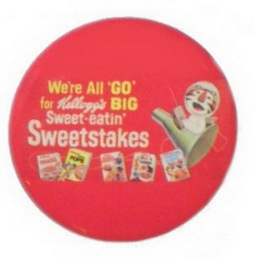 Kellogg's Big Sweet-Eatin Sweetstakes Cereal Button KB1958