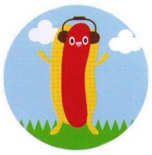 Bored Inc. Hot Dog Headphones Button BB3994