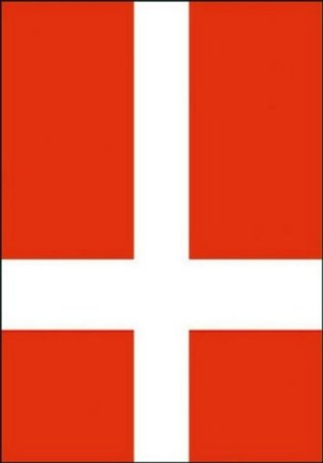 Denmark National Flag Fabric Cloth Poster 50068