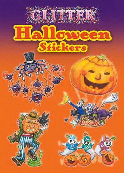 Glitter Halloween Spiders Ghost Oh My Stickers