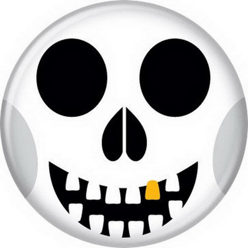 Halloween Skull Face Button 82093