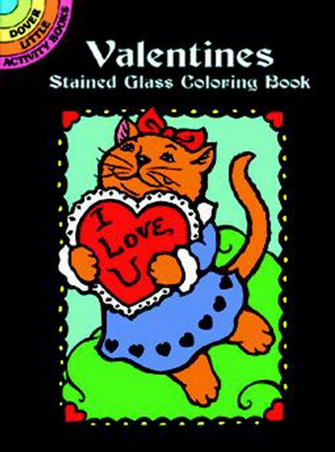 Valentines Stained Glass Coloring Book