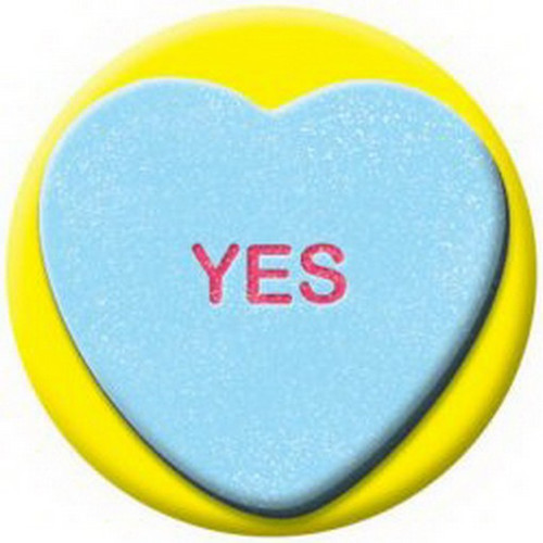 Valentine Heart Candy Yes Button 81711