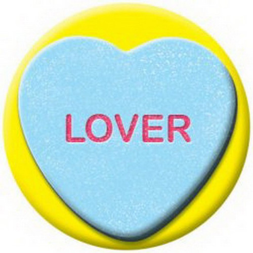 Valentine Heart Candy Lover Button 81704