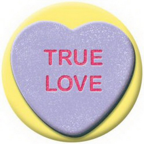 Valentine Heart Candy True Love Button 81708