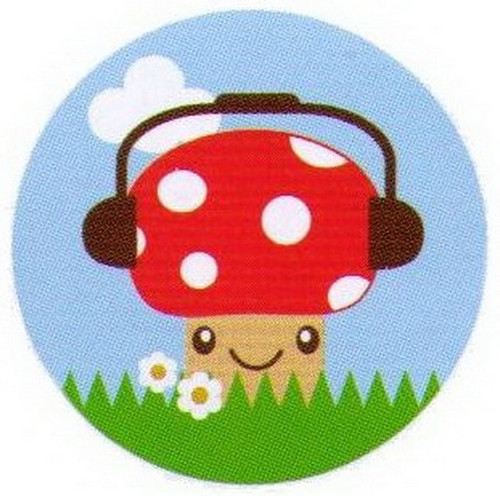 Bored Inc. Mushroom Headphones Button BB3986