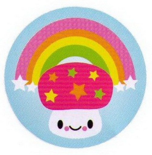 Bored Inc. Mushroom Rainbow Button BB3992
