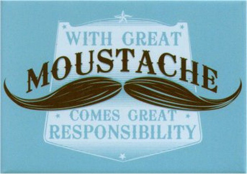 With Great Moustache Comes Responsibility Magnet SM4088