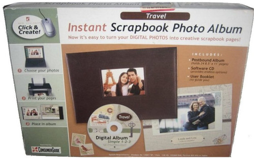 Travel Instant (Click & Create) Scrapbook Photo Album & CD Set