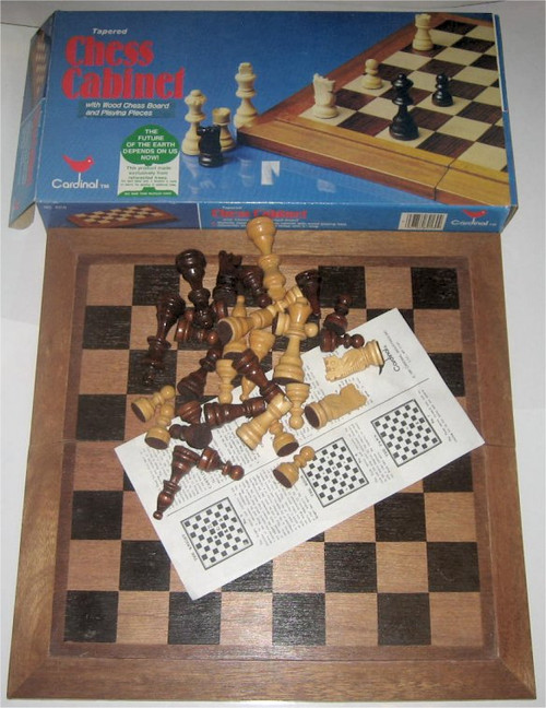 Tapered Chess Cabinet Wooden Felt Line Cardinal Board Game