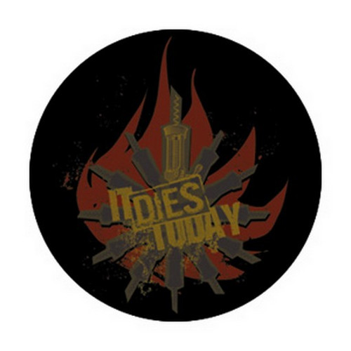 It Dies Today Flames Button B-3438