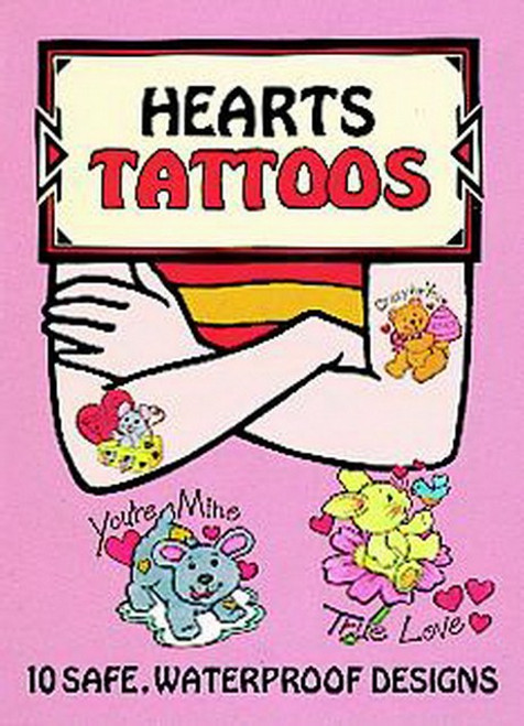 Hearts Cuddly Creatures Easy-to-Use Tattoos
