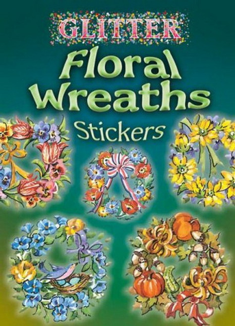 Glitter Floral Wreaths Flowers Stickers