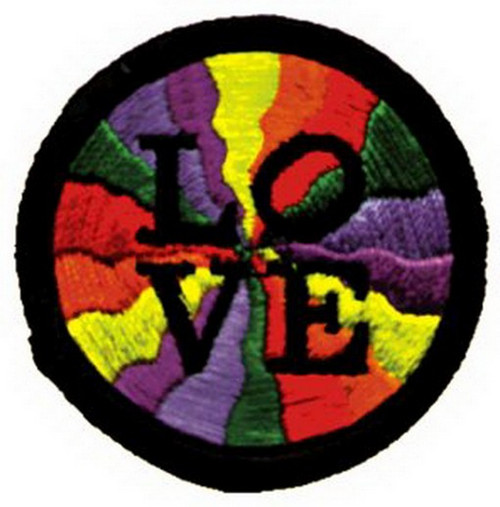 Rainbow Love Circle Patch P-0172