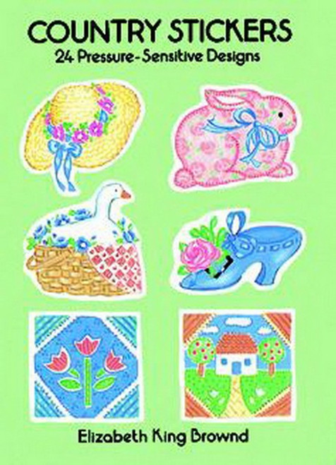Country Flowers Hearts Bunnies Stickers